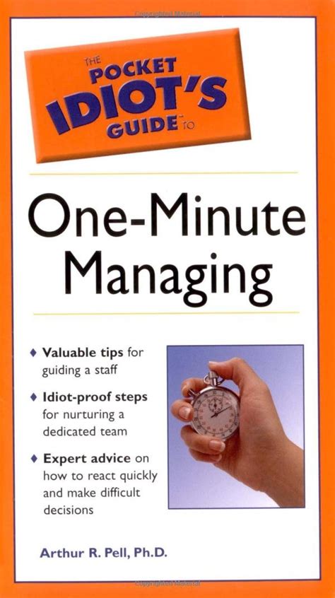 The pocket idiots guide to one minute managing by arthur r pell. - Manuale della pompa per piscina intex.