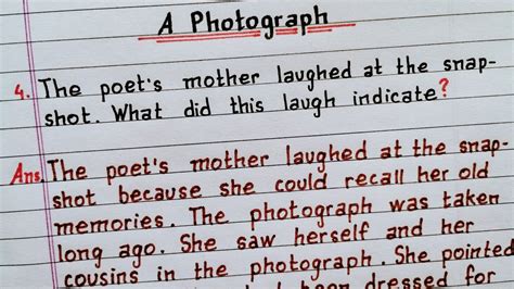 The poetesss mother laughed at the snapshot? What did this …