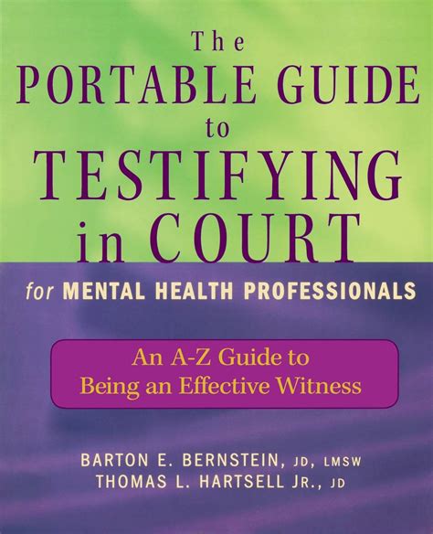 The portable guide to testifying in court for mental health professionals an a z guide to being an. - El libro magico de las runas.