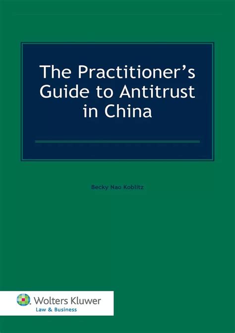 The practitioners guide to antitrust in china. - Hp 9200c digital sender service reparaturanleitung download herunterladen.
