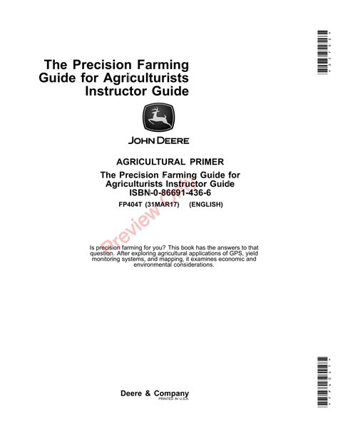 The precision farming guide for agriculturists agricultural primer. - In the chat room with god.