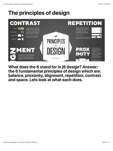 The principles of design J6 design Australia