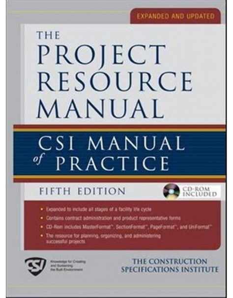 The project resource manual by csi. - Service manual grove boom crane manlift.