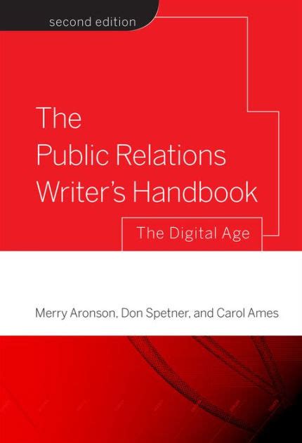 The public relations writers handbook the digital age. - Glovebox guide to best great pitts 2e.