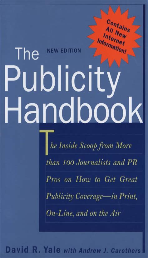 The publicity handbook new edition by david yale. - Toyota 2l t und 3l motor reparaturanleitung.