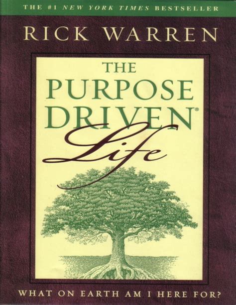 The purpose driven life book. About the Author. As founding pastor of Saddleback Church, Dr. Rick Warren leads a 30,000-member congregation in California with campuses in major cities around the world. As an author, his book The Purpose Driven Life is one of the bestselling nonfiction books in publishing history. As a theologian, he has lectured at Oxford, Cambridge ... 
