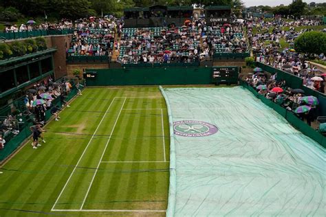 The rain returns to Wimbledon on Day 6 of the grass-court Grand Slam tournament