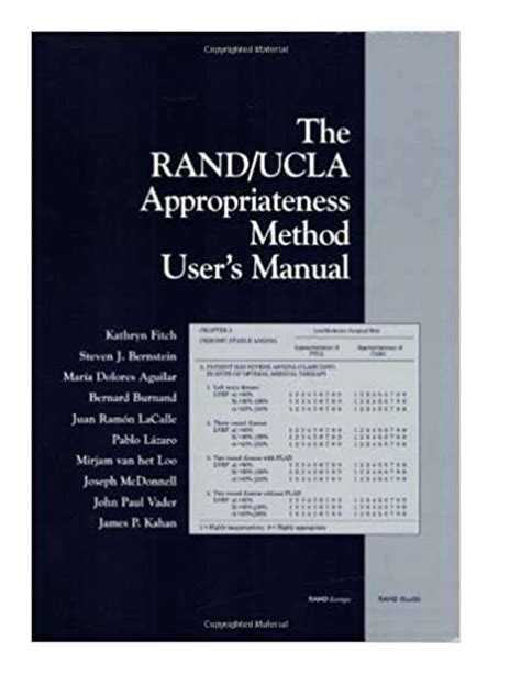 The rand ucla appropriateness method user manual. - Scarica la guida allo studio prince2.