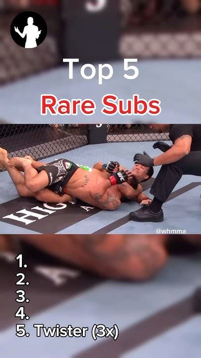 The rarest submissions in UFC history