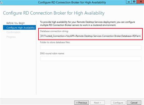 The rd connection broker server is not configured for high availability.  I h...