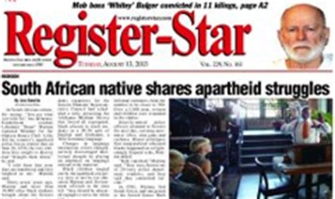 The register star. The Register-Star/The Daily Mail are published Tuesday through Saturday mornings by Columbia-Greene Media (USPS253620), 364 Warren St., Unit 1, Hudson, N.Y. 12534, a subsidiary of Johnson ... 
