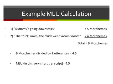 The relation between age and mean length of utterance in morphemes