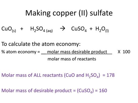 The relative formula mass, Mo of copper(II) sulfate, CuSO4, is 160 ...