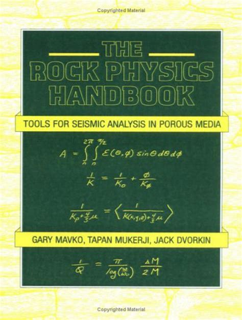 The rock physics handbook tools for seismic analysis of porous media. - Repair manual seat ibiza 99 02.