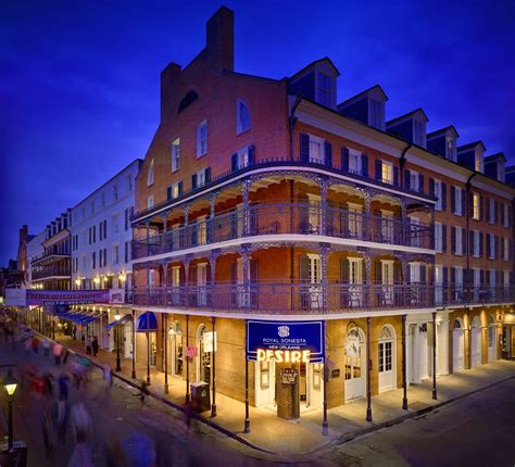 The royal sonesta new orleans. Welcome to New Orleans. Check-in: 4:00 PM | Checkout: 11:00 AM. Stay in the heart of the French Quarter, minutes away from Jackson Square, the French Market, and Algiers Point, at our luxury Bourbon Street hotel—The Royal Sonesta New Orleans. Elegant guest rooms and suites, authentic hospitality, a Food is Art philosophy, wrought-iron ... 