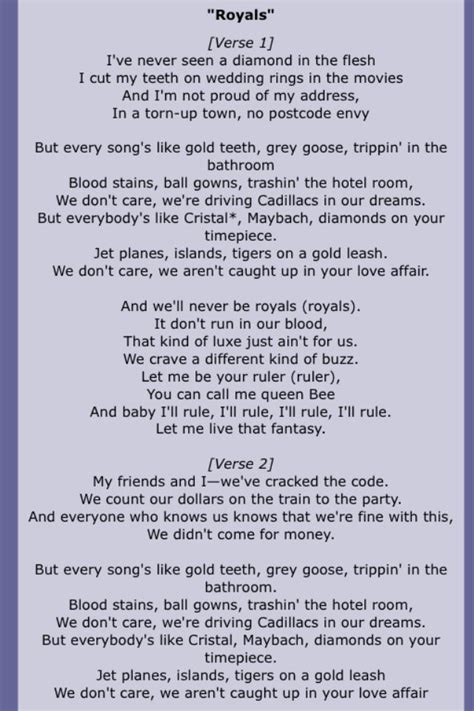 The royals lyrics. Things To Know About The royals lyrics. 