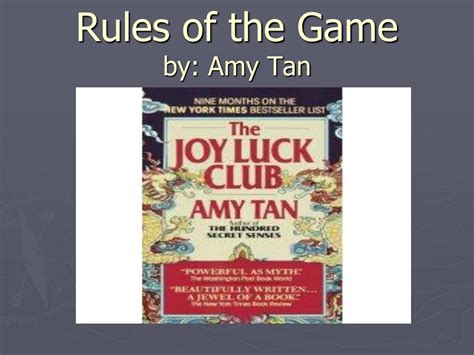 The rules of the game amy tan. - Novation xio music keyboards owners manual.