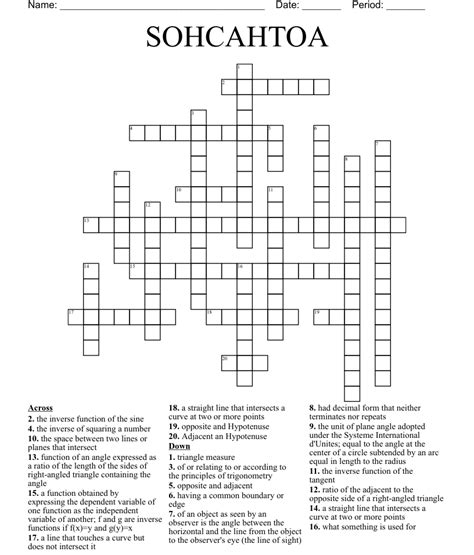 The s of sohcahtoa crossword clue. 14. 15. Find Answer. Up for the jobCrossword Clue. We have found 40 answers for the Up for the job clue in our database. The best answer we found was ABLE, which has a length of 4 letters. We frequently update this page to help you solve all your favorite puzzles, like NYT , LA Times , Universal , Sun Two Speed, and more. 