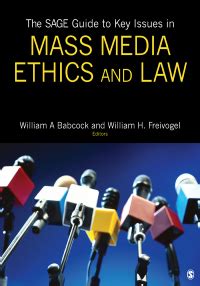 The sage guide to key issues in mass media ethics and law by william a babcock. - Luz en la selva - rh 74 -.