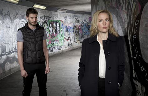 The series the fall. The Fall is a crime / psychological- thriller British TV series released by BBC in 2013. The show takes place in the city of Belfast, Northern Ireland, and stars renowned actress Gillian Anderson as a meticulous detective determined to track down a serial killer, portrayed by the talented Jamie Dornan. 