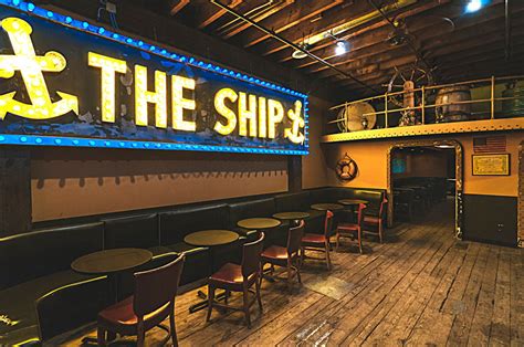 The ship kc. Kansas City, MO. 64111. Hours. Thursday, Friday, Saturday. 4:00 pm - 3:00 am. Find us on... Facebook page Instagram page Google page. Contact us (816)-561-5565. info@thelevee.net. Powered by: Website design, Social Media marketing and Email marketing provided by SpotHopper. Order ; Parties 