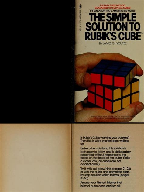 The simple solution to rubiks cube by james g nourse. - Psyop manuale di operazioni psicologiche militari.