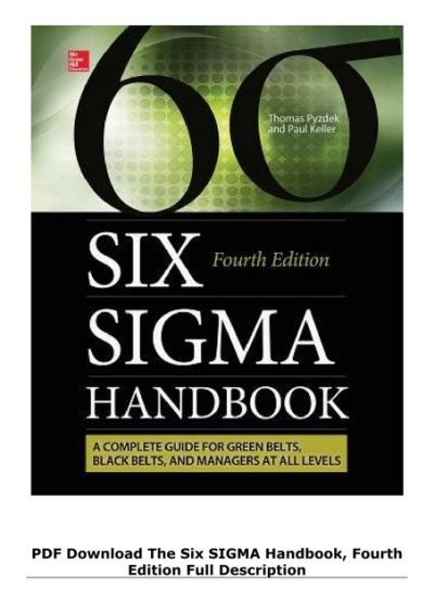 The six sigma handbook fourth edition in spanish. - Guida di 10 minuti a lotus organizer 97 per windows 95.