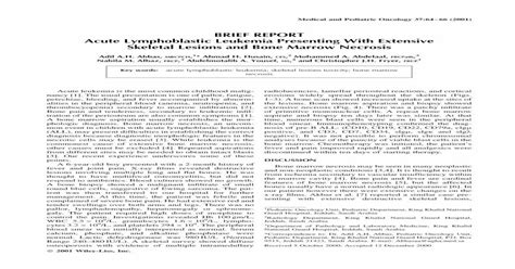 The skeletal lesions in leukemia; clinical and roentgenographic ...