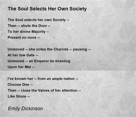 The soul selects her own society poem - api.3m.com