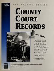The sourcebook of county court records a national guide to civil criminal probate records at the county. - Operations management heizer 10th edition solution manual.