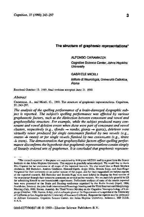 The structure of graphemic representations - PubMed