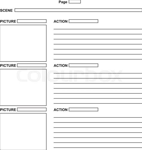The template for the script Stock vector Colourbox