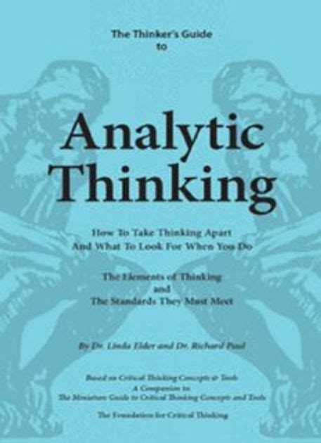 The thinkers guide to analytic thinking. - Mi pequeña enciclopedia larousse los vehiculos (mi pequeña enciclopedia).