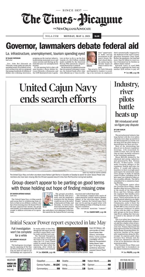 The times-picayune. The Times Picayune | New Orleans Advocate (Division 1) Cassandra Brown, Best front page; Chris Granger, Best feature photo, Christmas Party With Santa; Chris Martin, Best Headline; David Grunfeld ... 