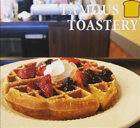 The toastery. The chain said it plans to have 26 locations operating by the end of 2023, growing to 31 in 2024. Menu items include omelets, pancakes, waffles and French toast along with sandwiches, burgers, wraps and salads. At the Huntersville Famous Toastery, classic flapjacks are $15, omelets start at $13 and a half-pound burger is $13. 