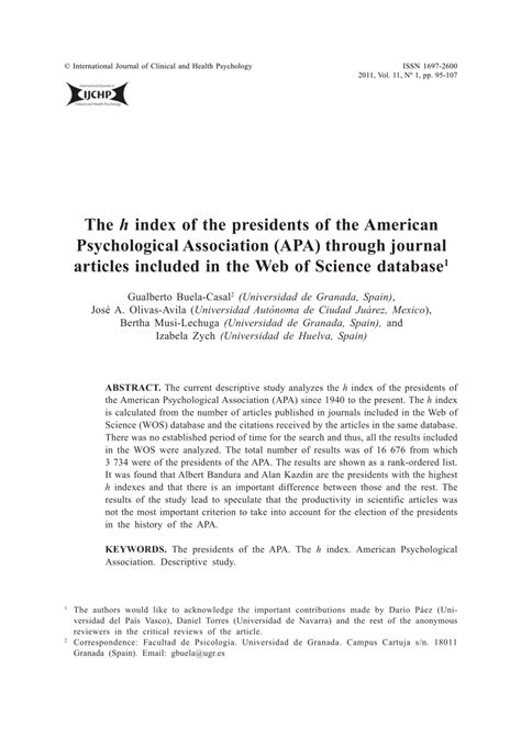 The top 10 journal articles - American Psychological Association