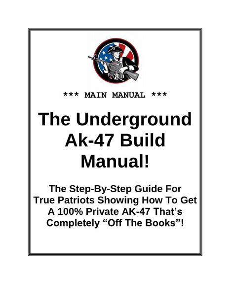 The underground ak 47 manual de construcción. - Manual reset of a peugeot 406 ecu.
