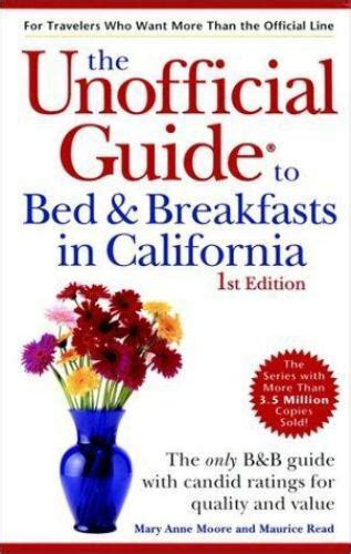 The unofficial guide to bed breakfasts in california by mary anne moore. - 2012 yamaha yz125 manual de reparación de servicio de 2 tiempos motocicleta detallado y específico.