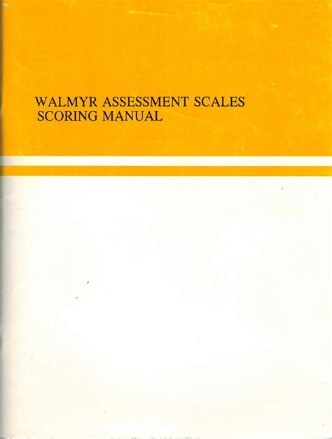 The walmyr assessment scales scoring manual by walter w hudson. - 2003 xlt 800 yamaha waverunner service manual.