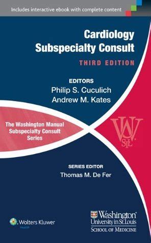 The washington manual of cardiology subspecialty consult by phillip s cuculich. - Revent horno modelo 724 manual de servicio.