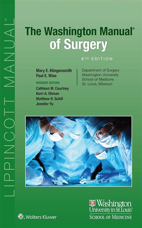 The washington manual of surgery by mary e klingensmith. - Escape from the ivory tower a guide to making your science matter.