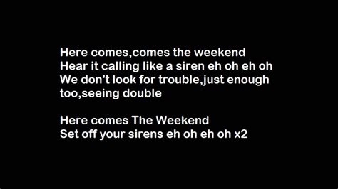 The weekend lyrics. Things To Know About The weekend lyrics. 