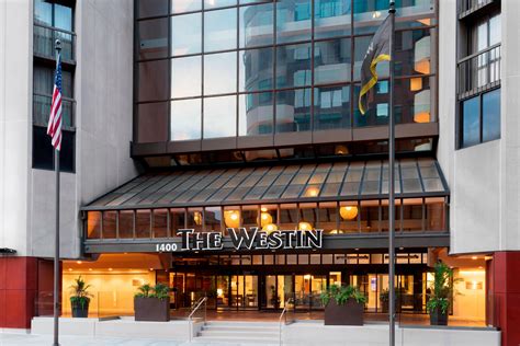 The westin washington. This stay includes Wi-Fi for free. This 4-star hotel is just five minutes from the National Children's Museum, and a 10-minute drive from Fort Washington. It provides free Wi-Fi, an indoor pool and an express check-in and check-out feature. A variety of personalised services are available for guests of Westin National Harbor, like valet parking ... 