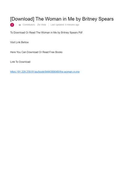 The woman in me pdf. Britney Spears: La mujer que soy / The Woman in Me ... La mujer que soy / The Woman in Me (English Edition) PDF iBook by Britney Spears. La mujer que soy es una historia valiente y asombrosamente conmovedora sobre la libertad, la fama, la maternidad, la supervivencia, la fe y la esperanza. En junio de 2021, el mundo entero escuchó hablar a ... 