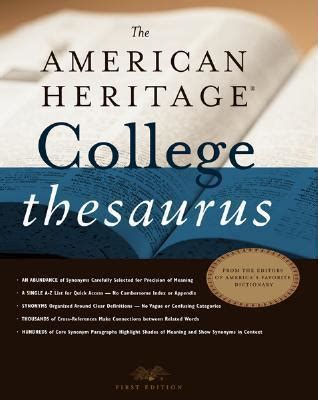 Read The American Heritage College Thesaurus First Edition By American Heritage