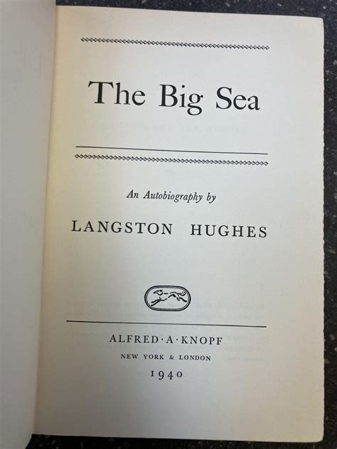 Read The Big Sea By Langston Hughes