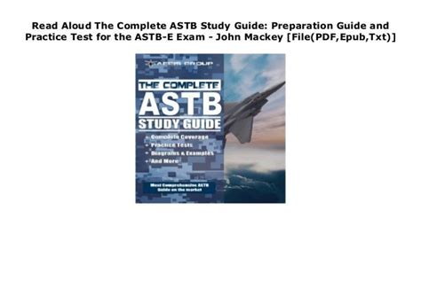 Read The Complete Astb Study Guide Preparation Guide And Practice Test For The Astbe Exam By John Mackey