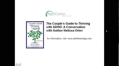 Read The Couples Guide To Thriving With Adhd By Melissa Orlov