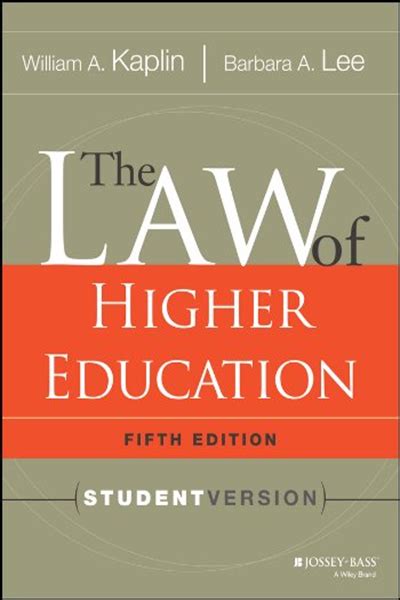 Download The Law Of Higher Education Student Version By William A Kaplin