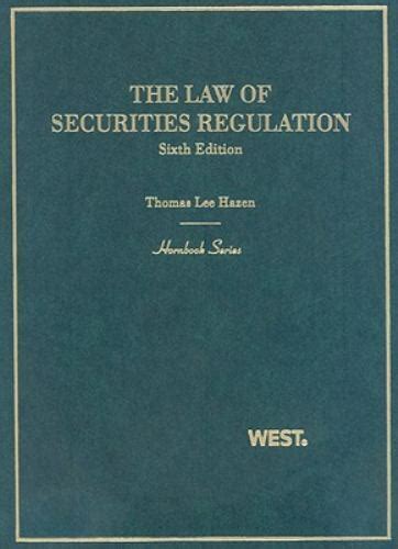 Download The Law Of Securities Regulation Hornbooks By Thomas Lee Hazen